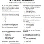 NFL Trivia For Kids Adults Free Printable Not Year Specific