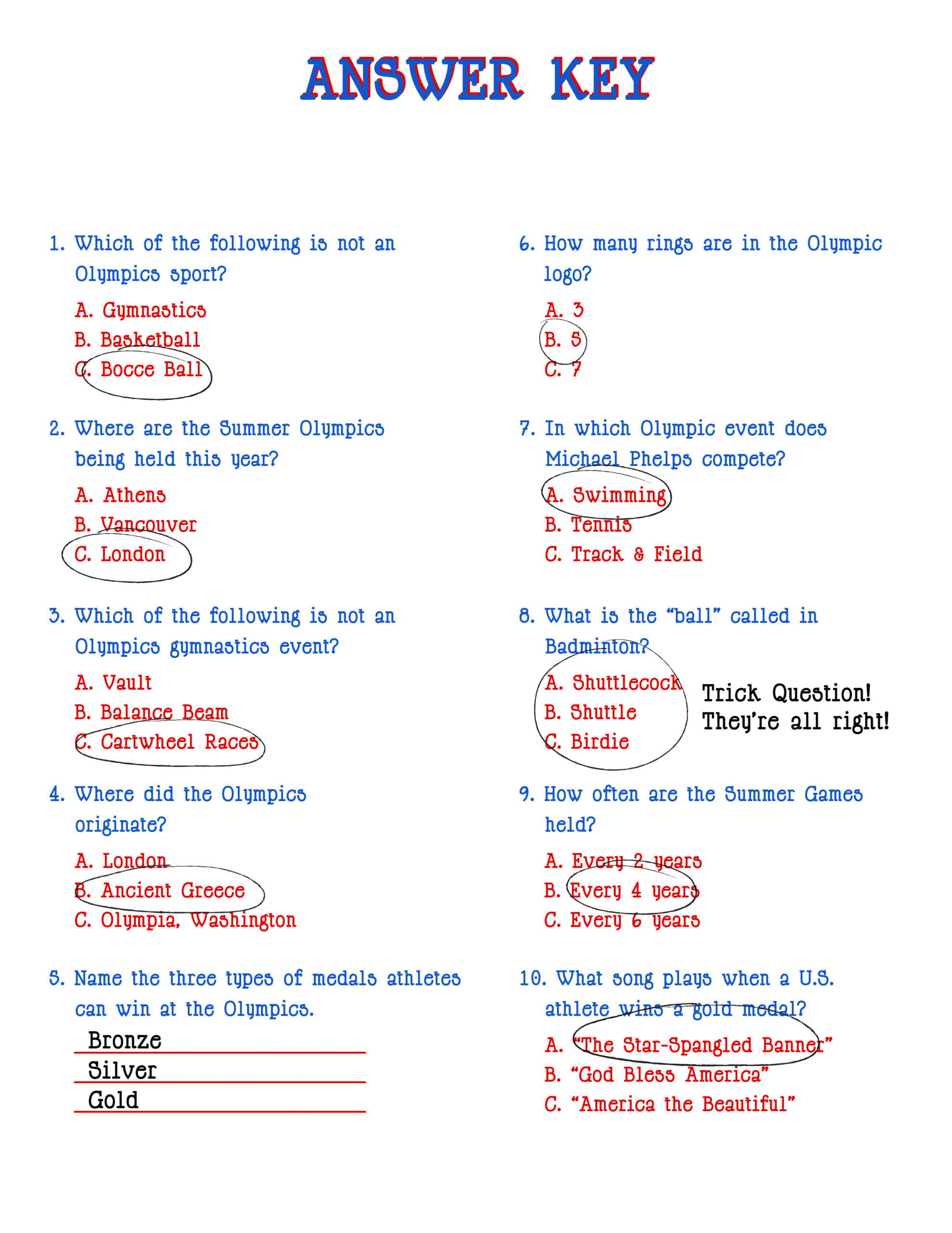 Sports Trivia Questions And Answers Free Printables