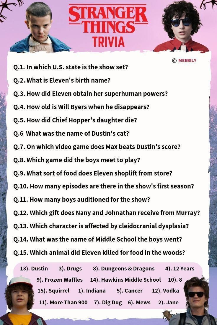 Stranger Things Trivia Questions With Answers