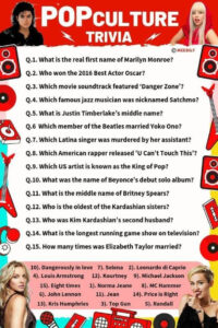Pop Culture Trivia Questions Answers Trivia Questions And Answers