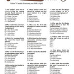 Printable Baseball Trivia Game Trivia Baseball Party Games Trivia