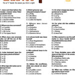 Printable Bible Trivia Questions With Answers Pub Quiz Questions