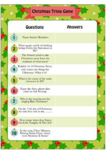 Printable Christmas Trivia Game Moms Munchkins Fun Christmas