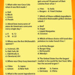 Printable Food Trivia Questions And Answers Trivia Questions For Kids