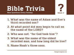 Printable King James Bible Trivia Questions And Answers Printable