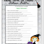 Printable Which Witch Is Which Halloween Riddles School Party Ideas