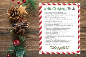 Printable White Christmas Movie Trivia Christmas Party Game Etsy