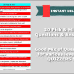 Pub Quiz Questions And Answers Quiz 1 Pick Mix General Etsy Pub