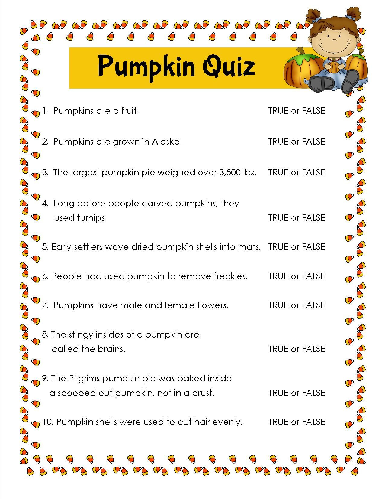 Pumpkin Trivia Questions And Answers