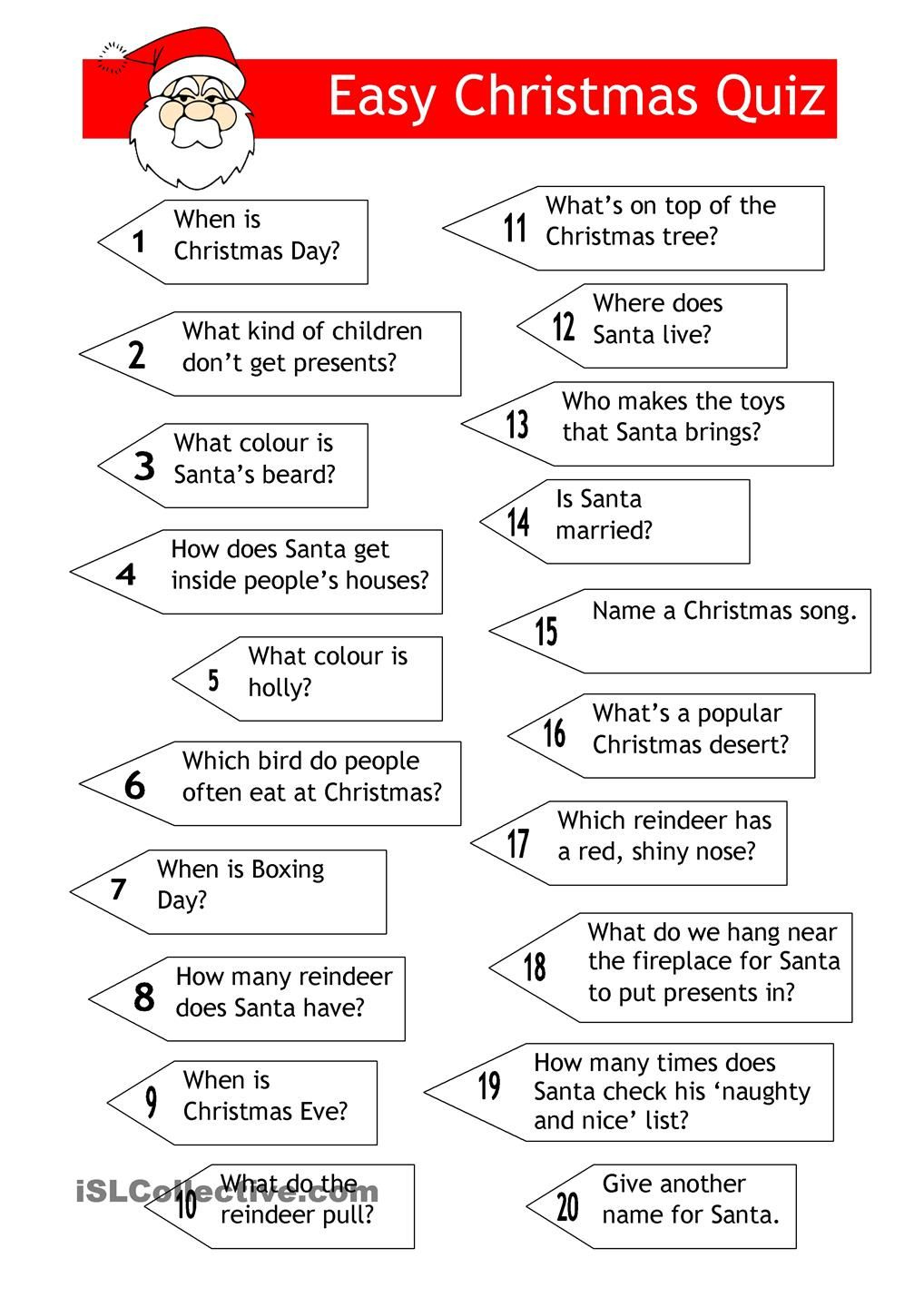 Quiz Easy Xmas Quiz Christmas Quiz Christmas Trivia Questions 