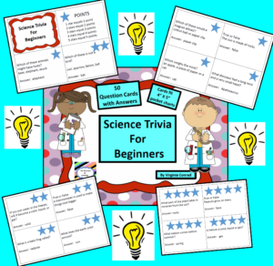 Science Trivia For Beginners 50 Question Answer Cards Science