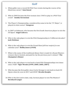 Sports Quiz Pack 1 Sports Quiz Trivia Night Trivia