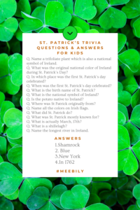 St Patrick s Trivia Questions Answers For Kids In 2021 Trivia