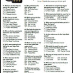 Super Bowl Trivia Multiple Choice Printable Game Super Bowl Trivia