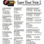 Super Bowl Trivia Multiple Choice Printable Game Updated Jan 2020
