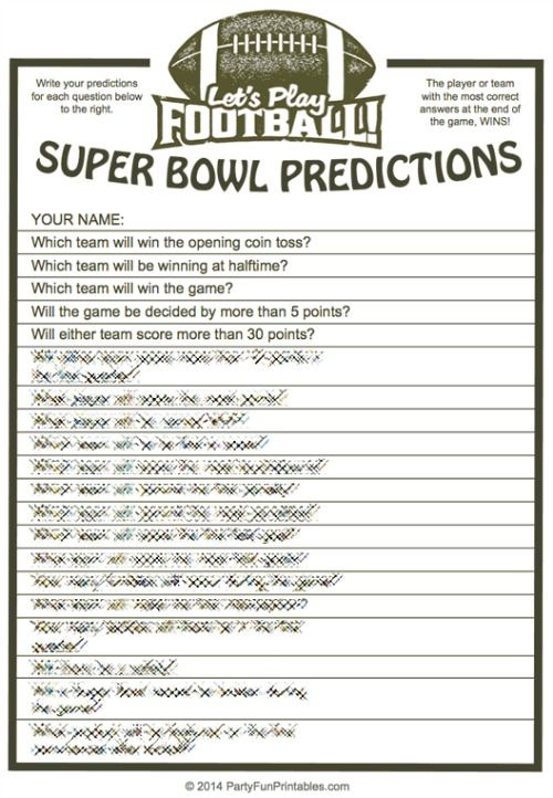 Super Bowl Trivia Multiple Choice Printable Game Updated Jan 2020 