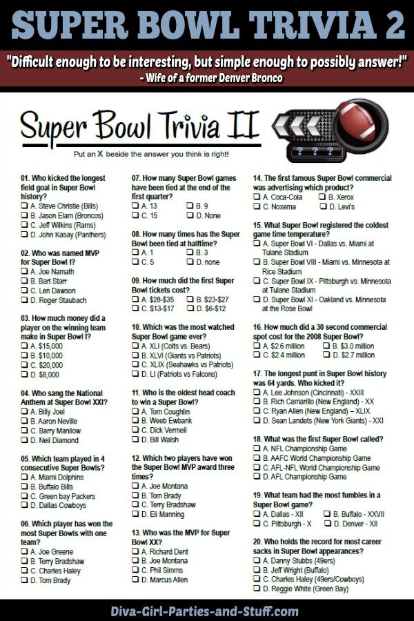 Super Bowl Trivia Questions And Answers 2023