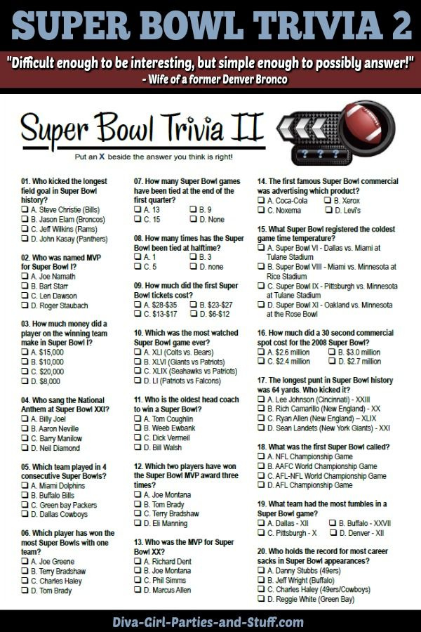 Super Bowl Trivia Questions Last Updated Feb 12 2022 Super Bowl 