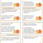 Thanksgiving Trivia Pack 1 Thanksgiving Facts Thanksgiving