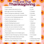 Thanksgiving Trivia Printable Questions And Answers There Was