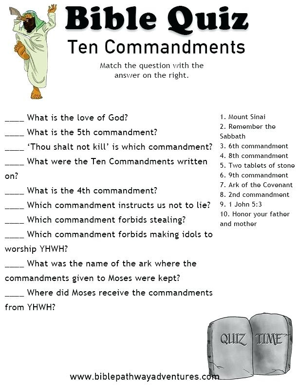 The Best Printable Kjv Bible Trivia Questions And Answers Dan s Blog