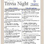 Trivia Night Fun 6 Different Categories Etsy