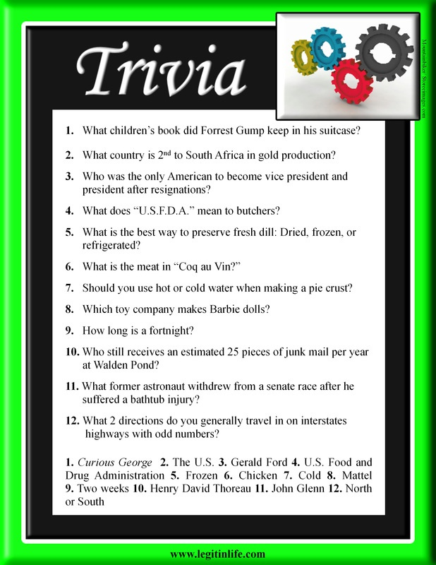 Trivia Simple Trivia Questions To Get You Thinking How Much Do You 