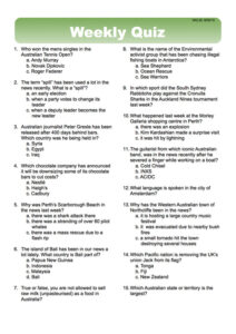 Weekly Quiz Classroom Solutions