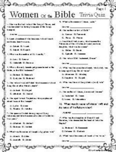 Women Of The Bible Trivia Quiz Etsy