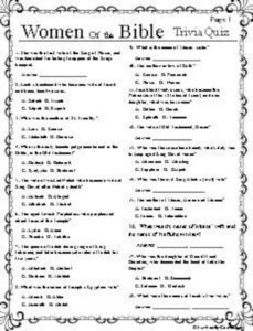 Women Of The Bible Trivia Quiz Etsy Australia