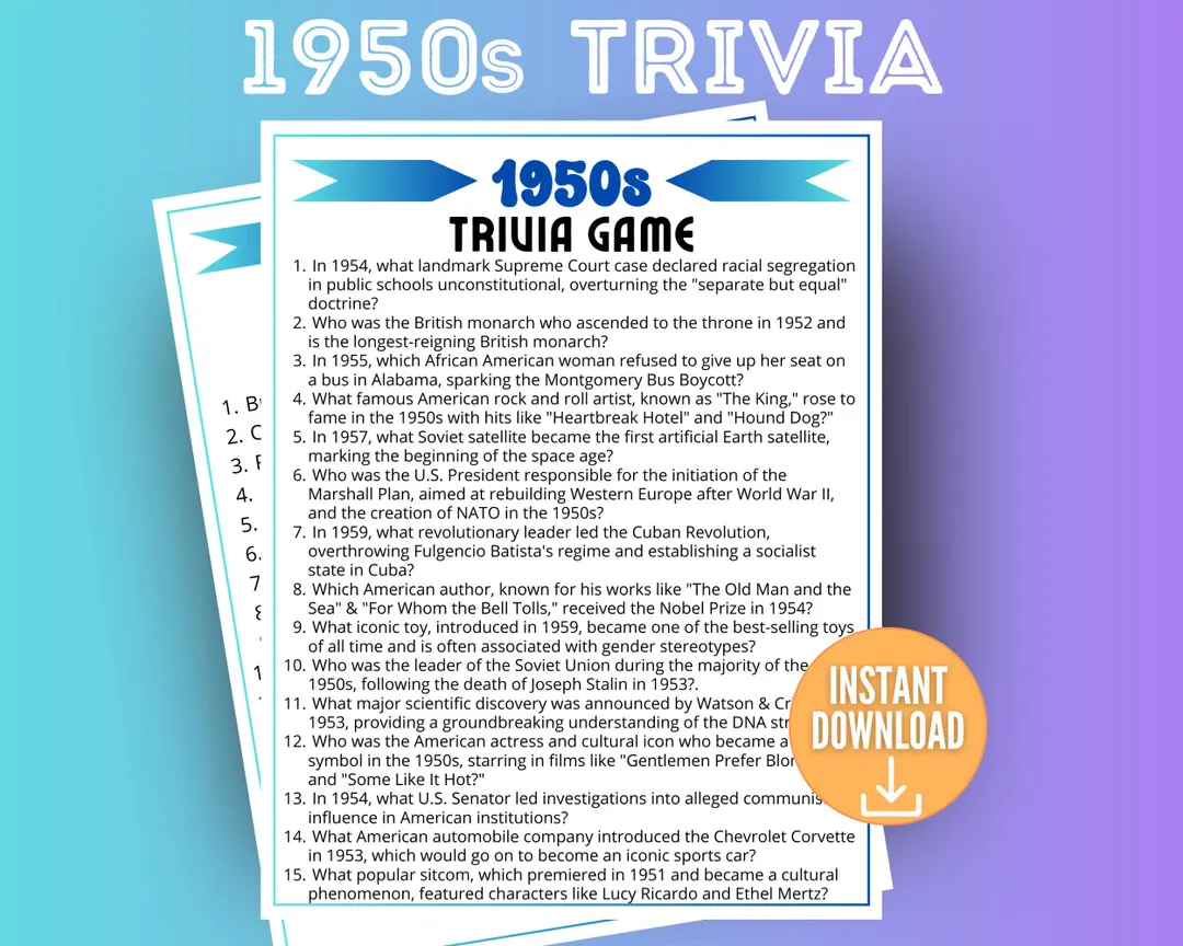 1950 trivia questions and answers for seniors 1950 trivia questions and answers for seniors