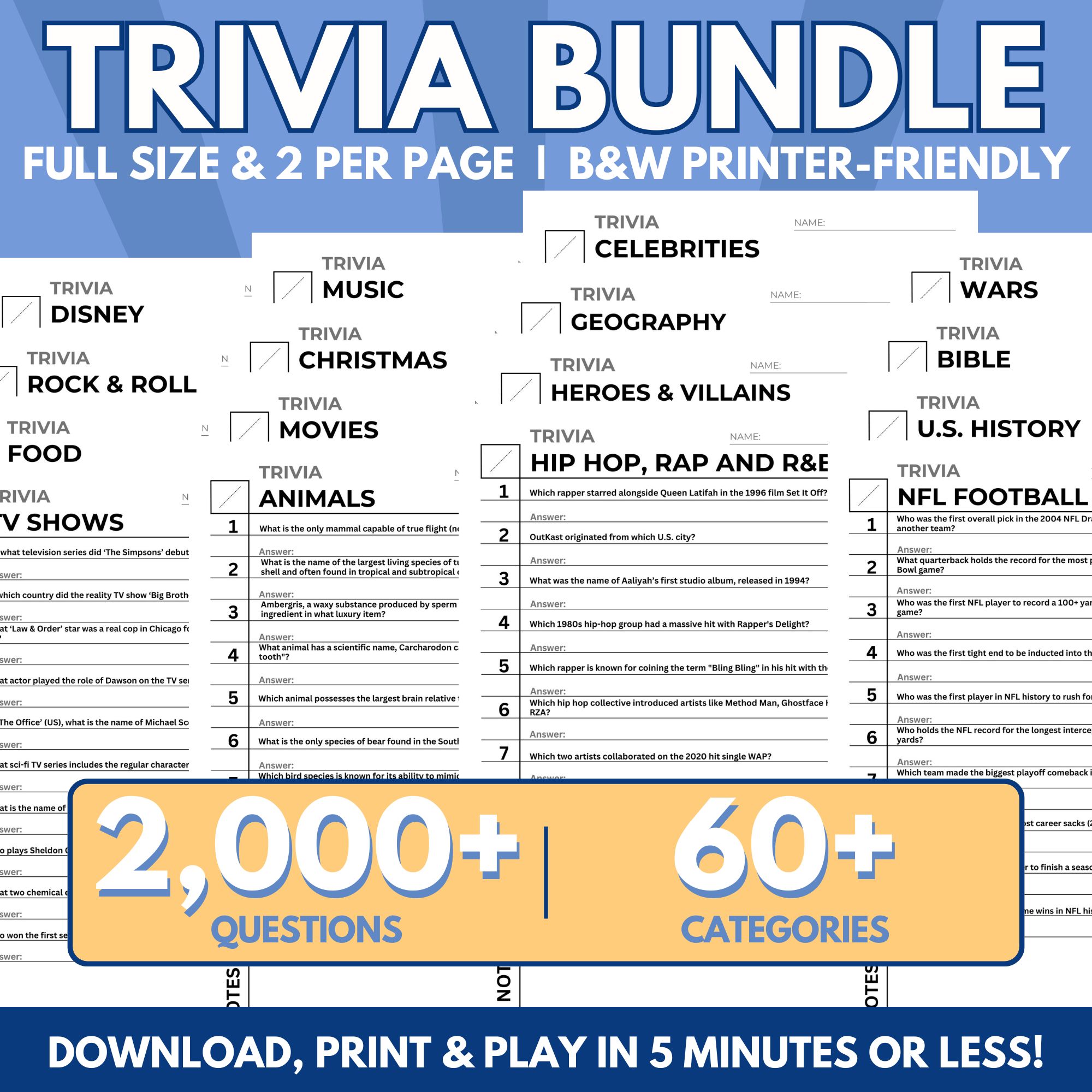 400 Trivia Questions Answers