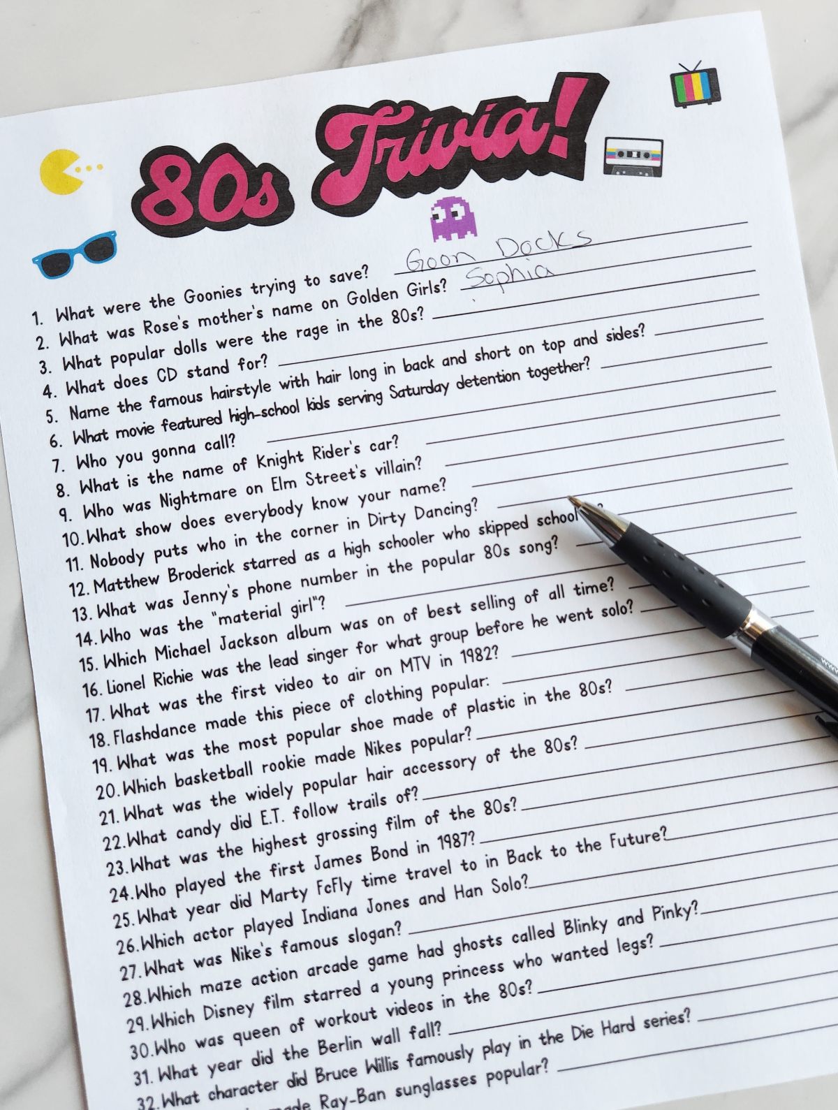 80s Trivia Questions And Answers Printable 80s Trivia Questions And Answers Printable