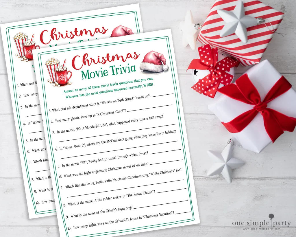 Christmas Movie Trivia Game