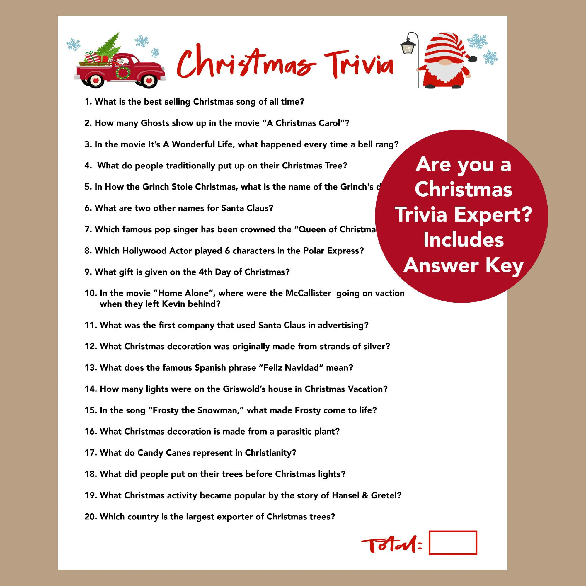 Christmas Trivia Games Fun Christmas
