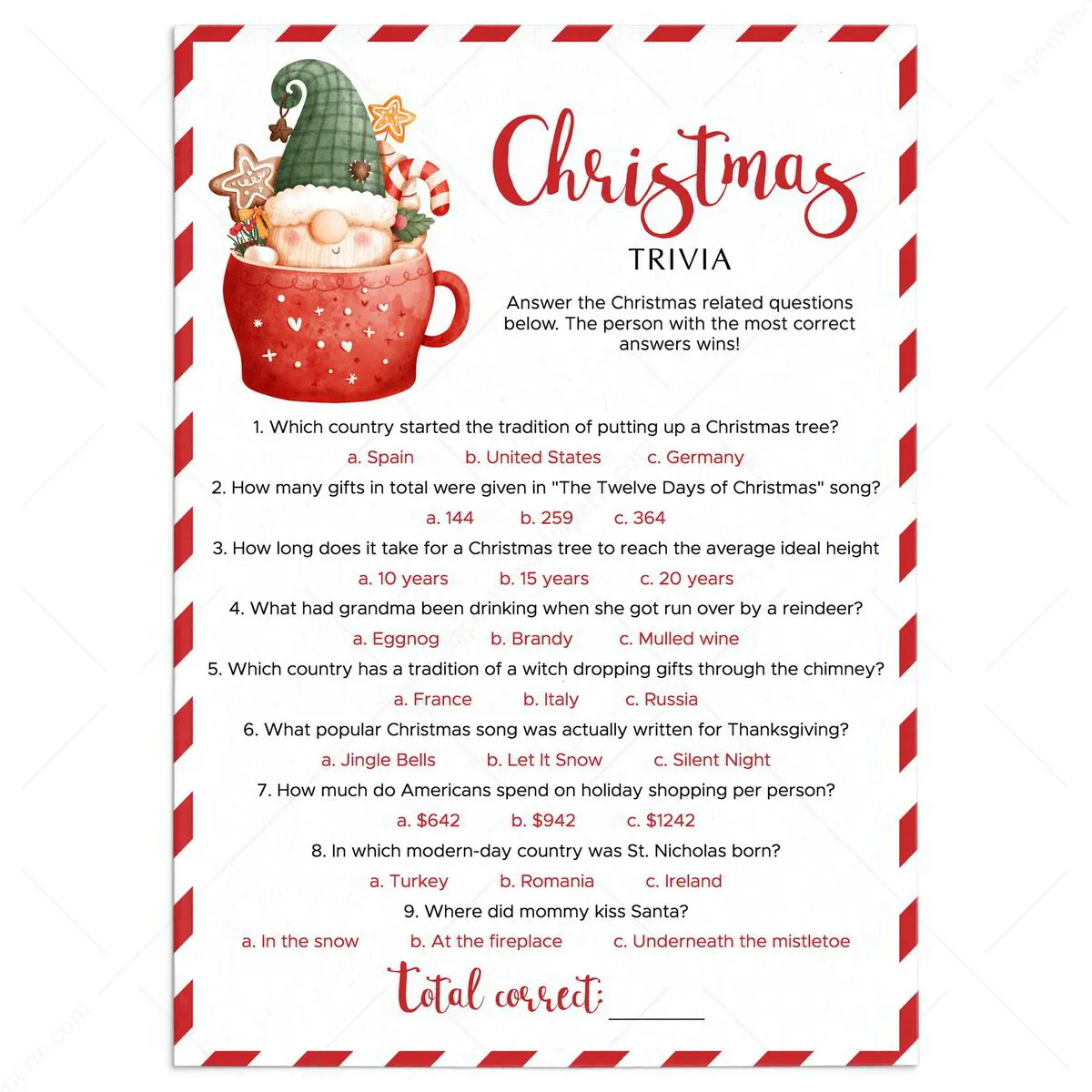 holiday trivia questions and answers for work