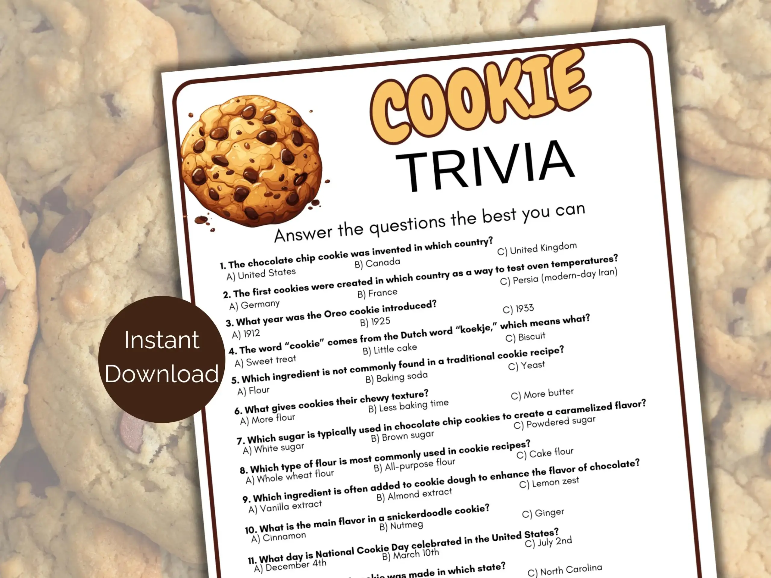 christmas cookie trivia questions and answers