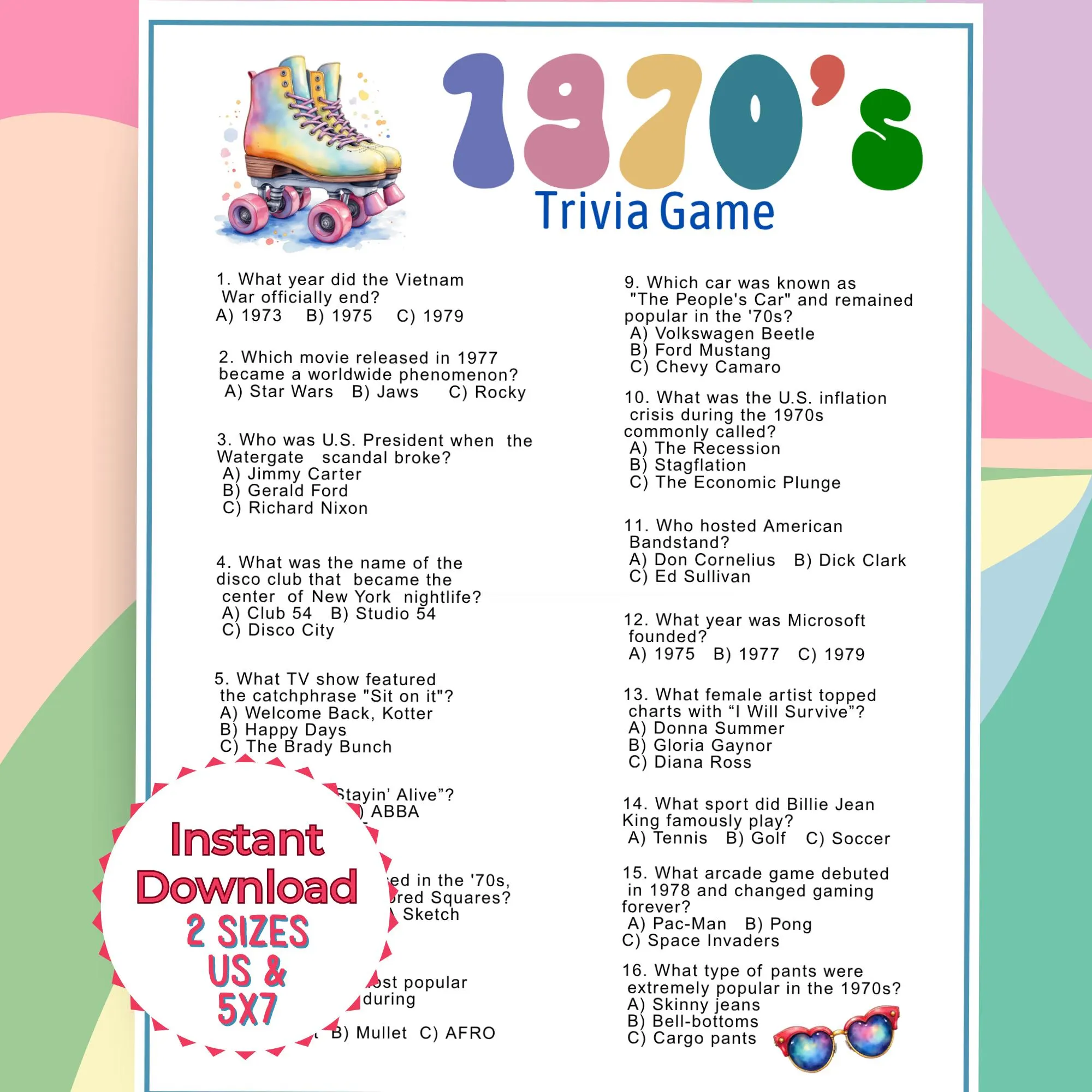 Decades Quiz Game Decades Quiz Game