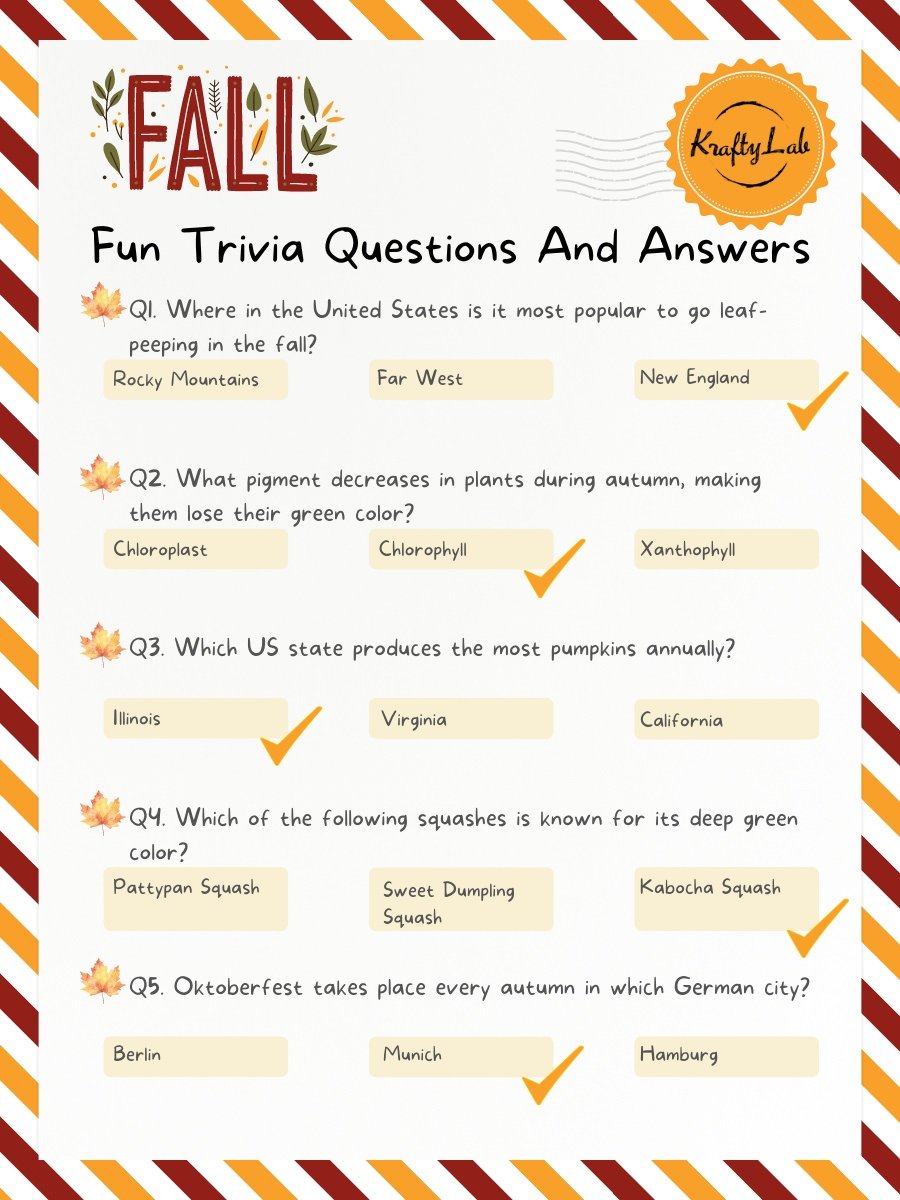 Fall Trivia Questions