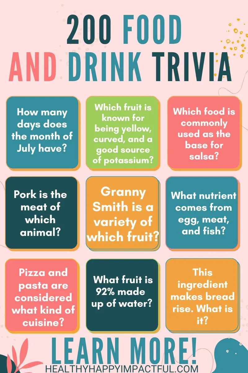 Food Trivia Food Trivia