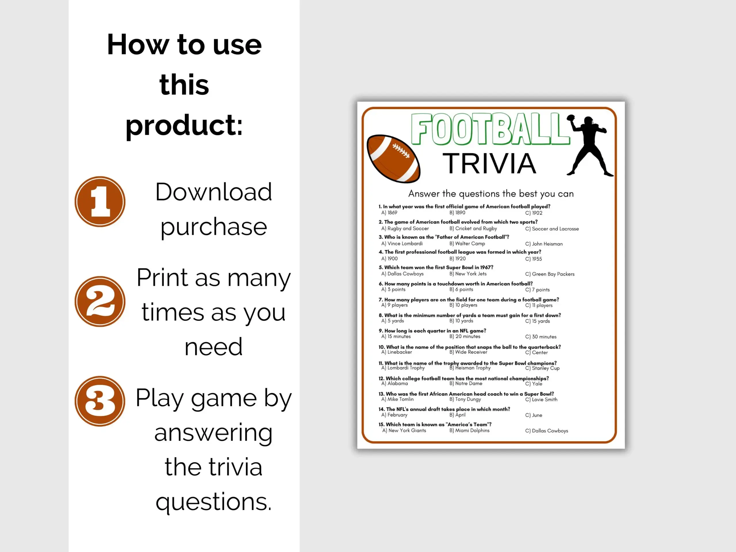 Football Trivia Game Football Quiz