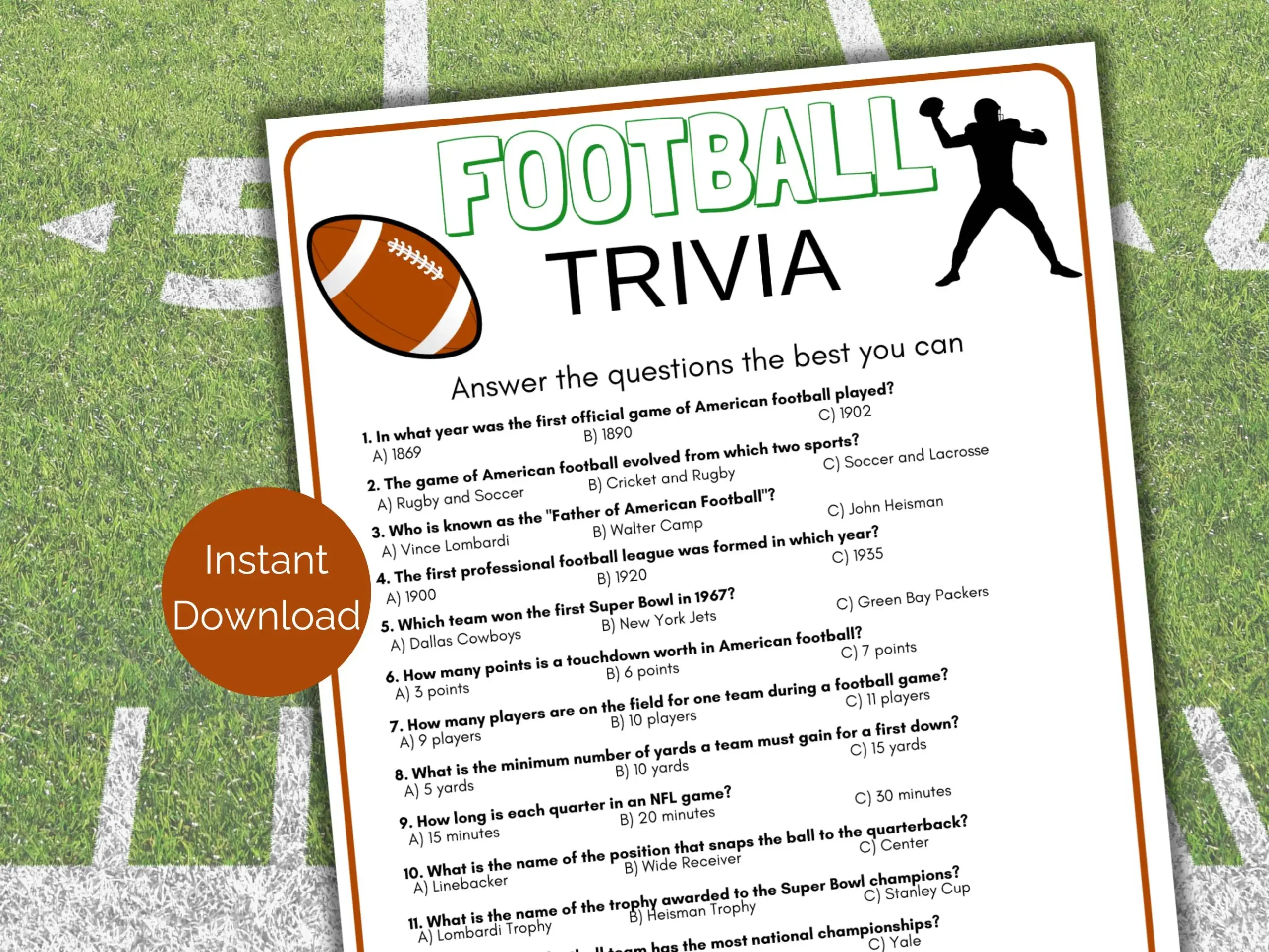 Football Trivia Game Football Quiz