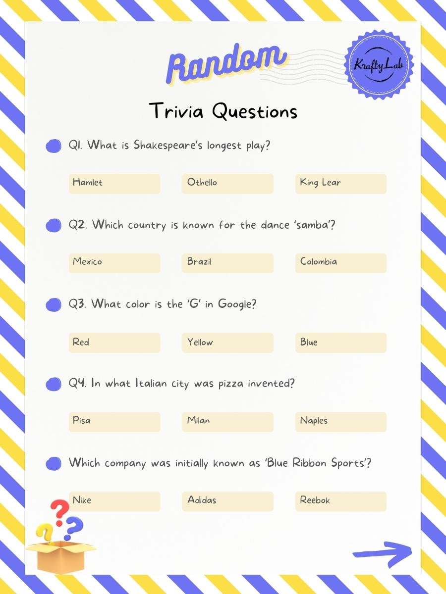 Fun Trivia Questions Fun Trivia Questions