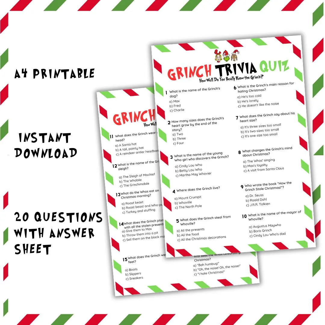 Grinch Trivia Grinch Trivia