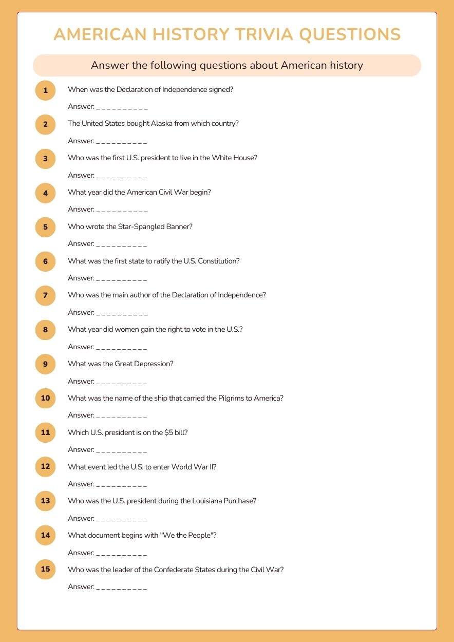 History Trivia Questions And Answers History Trivia Questions And Answers