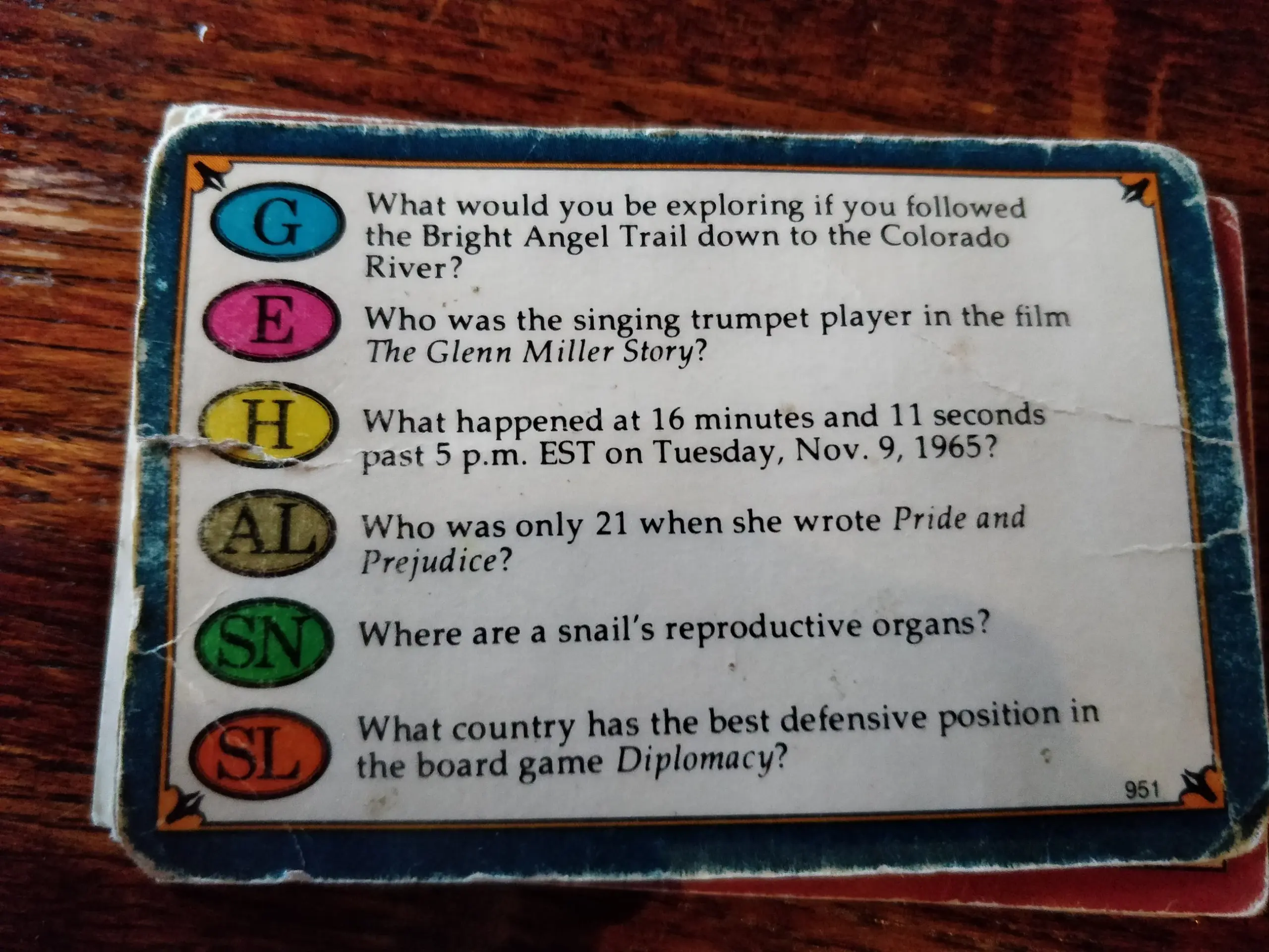If Only All Trivia Pursuit Questions Were This If Only All Trivia Pursuit Questions Were This
