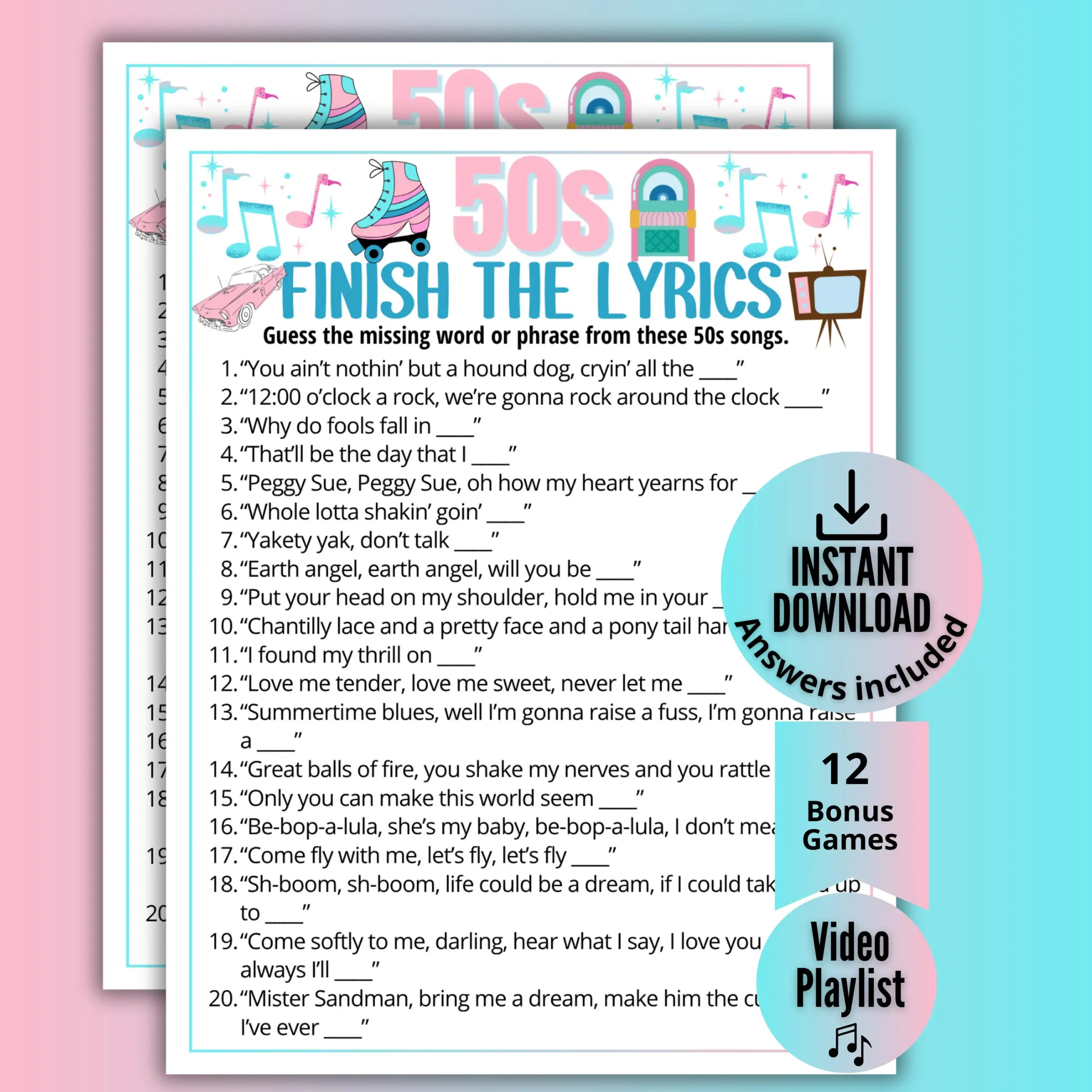 Music Trivia Printable Music Trivia Printable