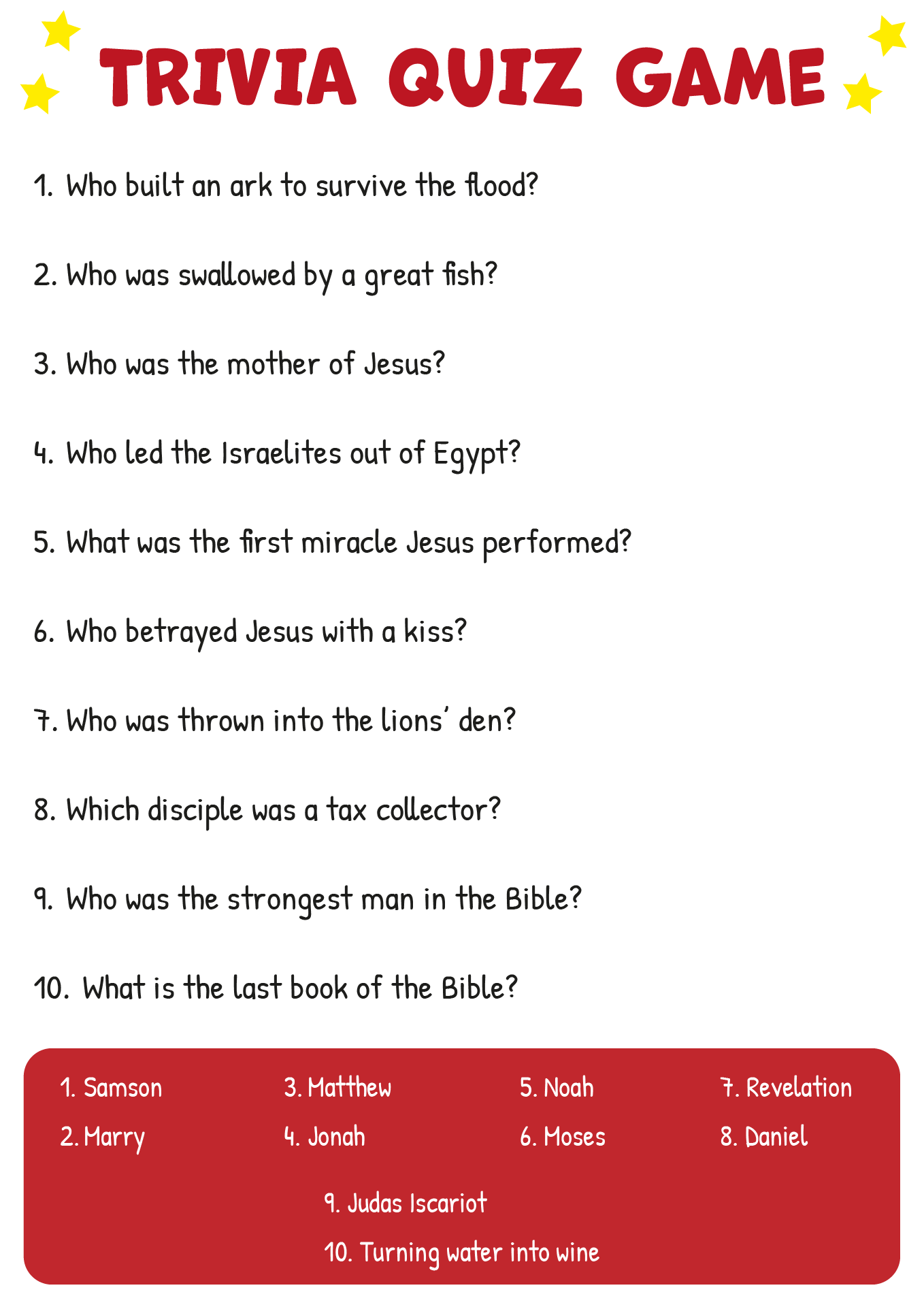 Post Free Printable Trivia Questions And Answers 167003