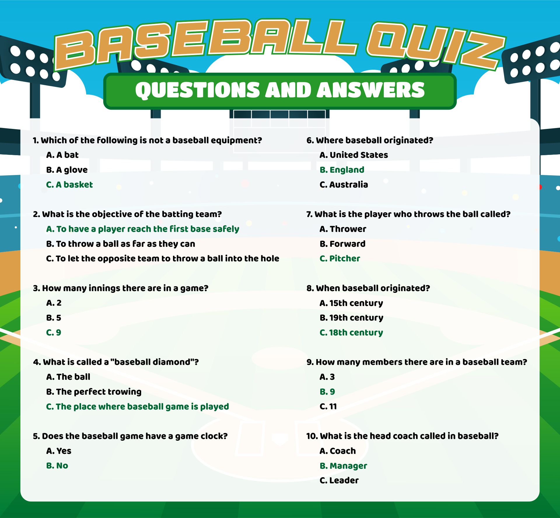 Post Printable Baseball Trivia And Answers 158668