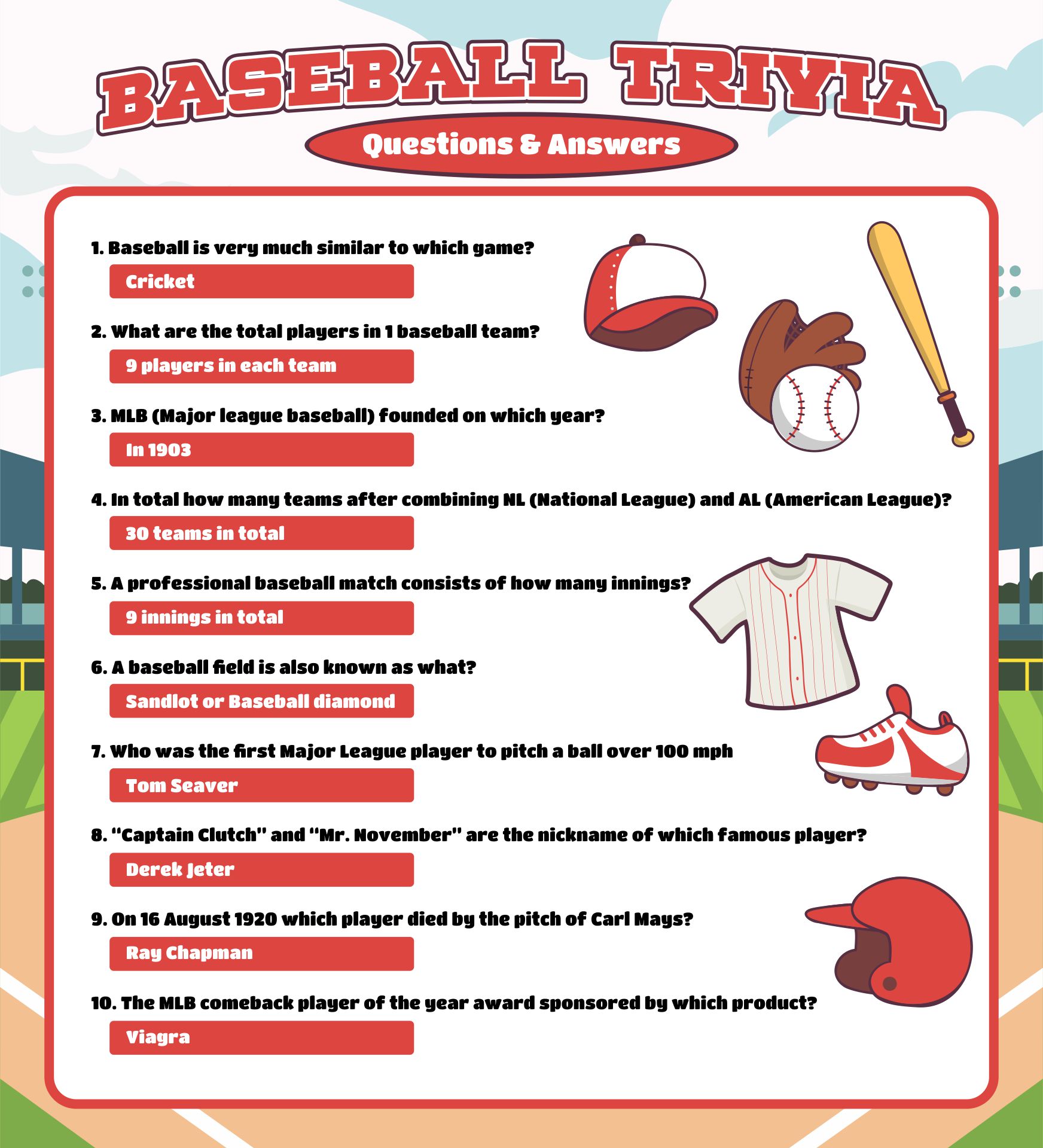 Post Printable Baseball Trivia And Answers 158668 Post Printable Baseball Trivia And Answers 158668